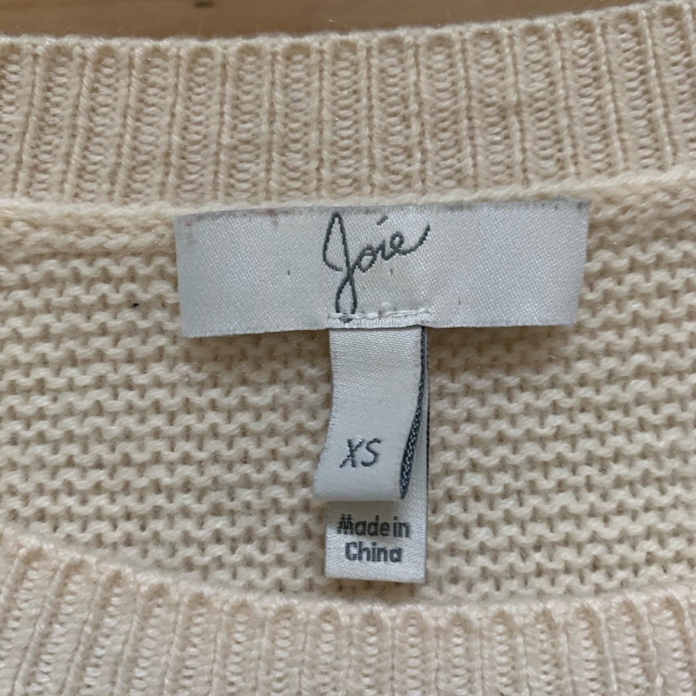 Joie cashmere striped sweater with eyelet hem - Picture 3 of 3